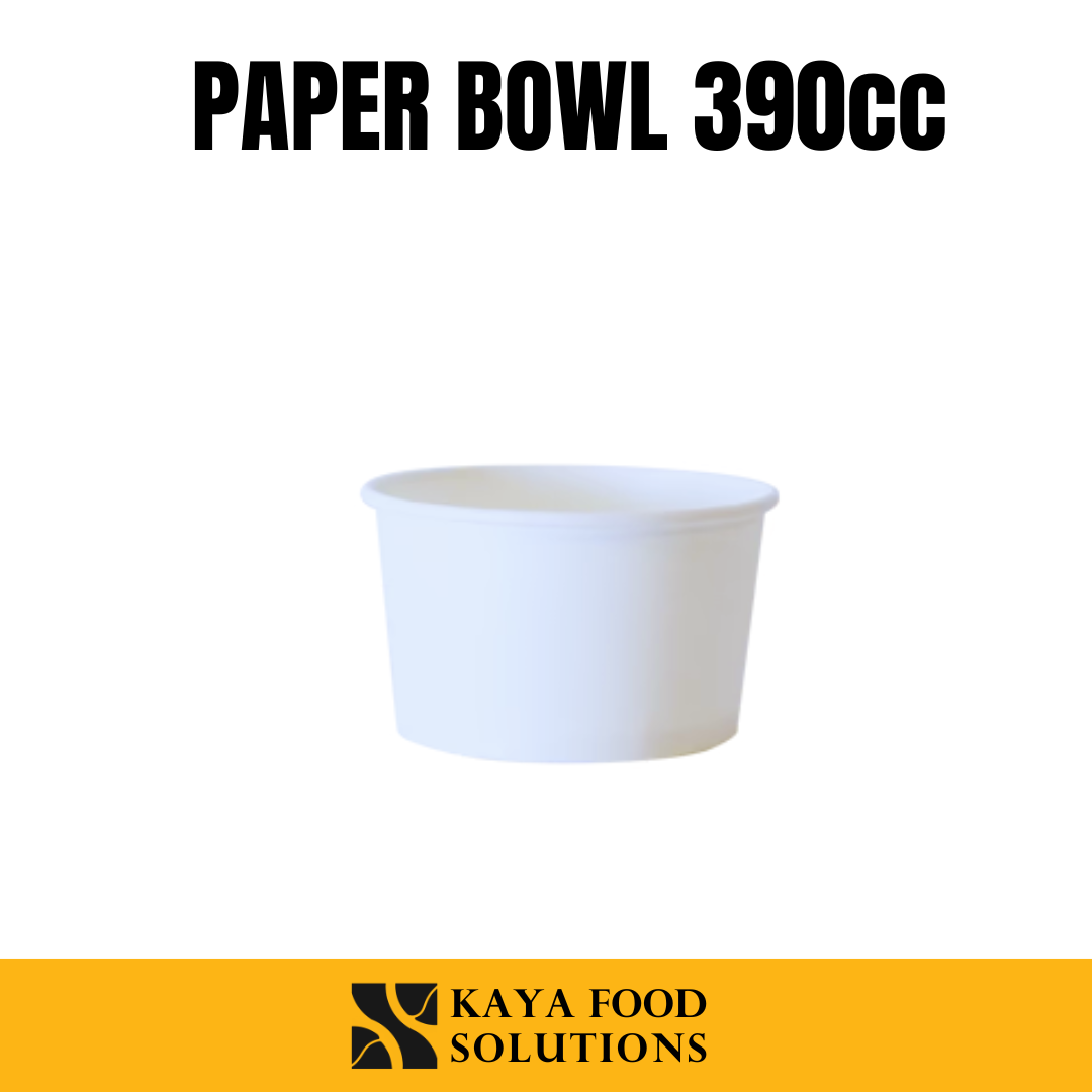 Paper Bowl 390cc (50pcs) w/ lid
