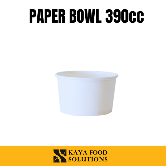 Paper Bowl 390cc (50pcs) w/ lid